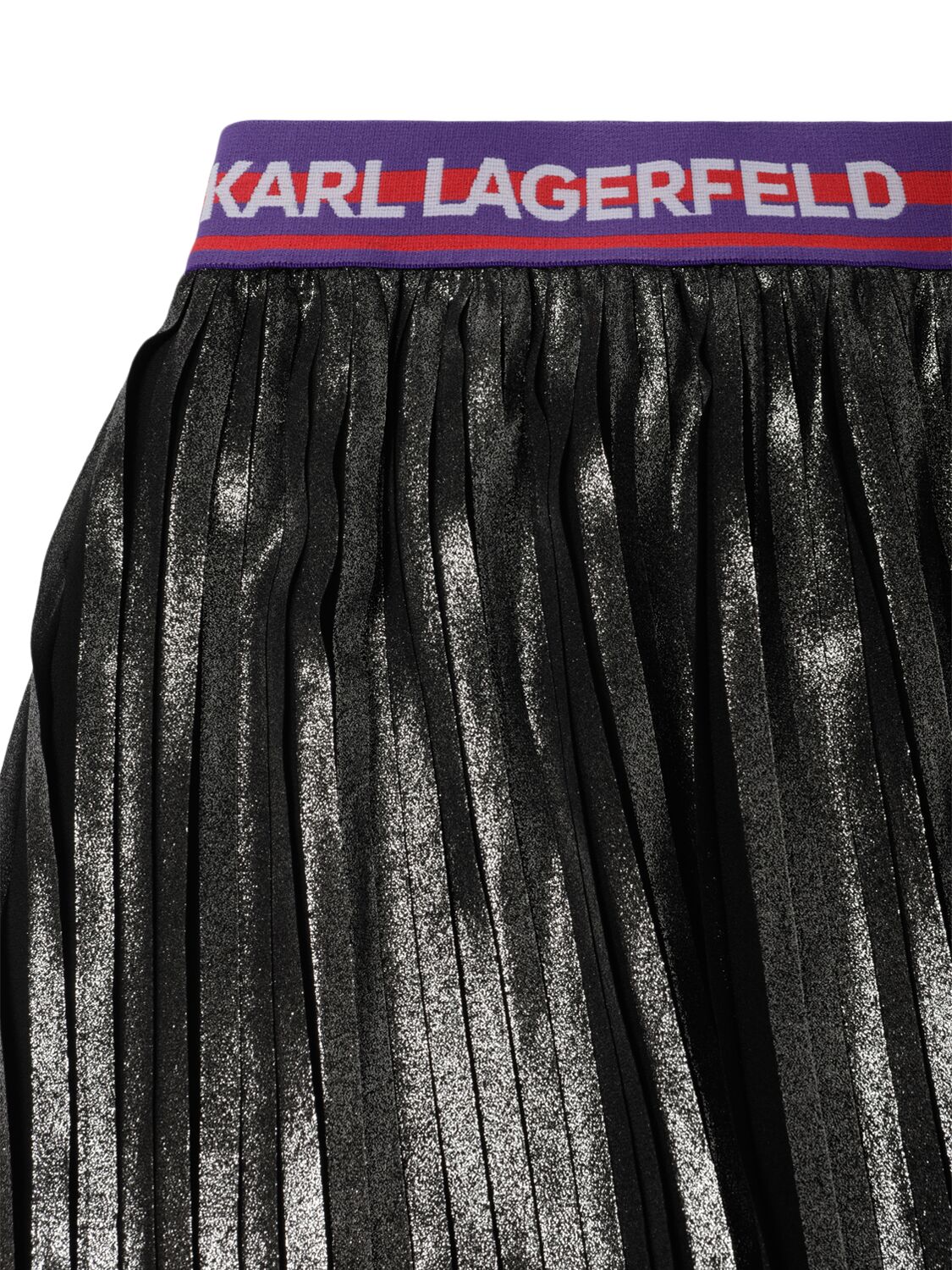 Shop Karl Lagerfeld Poly Ruffled Skirt In Silver