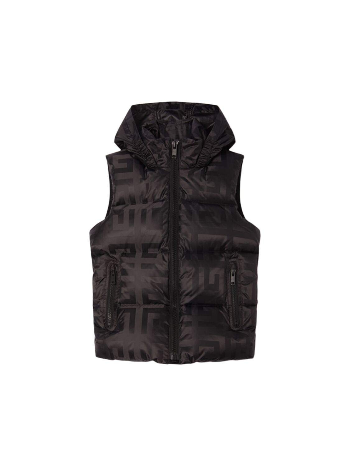 Givenchy Printed Nylon Puffer Vest In Black