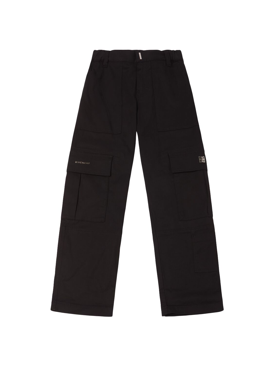 Givenchy Cotton Blend Gabardine Cargo Pants In Black