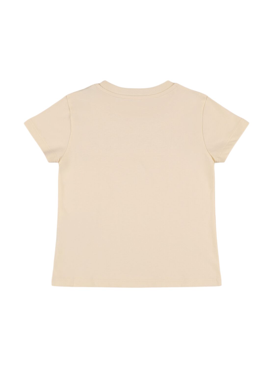 Shop Moncler Embroidered Logo Cotton T-shirt In White