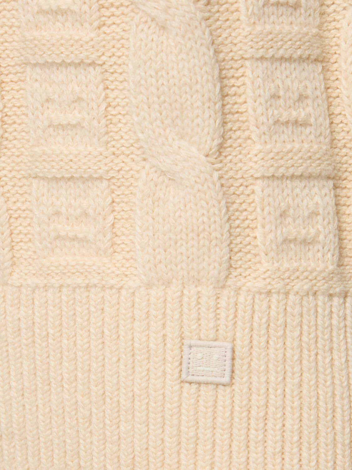Acne Studios Beige Cable Vest In Oatmeal Melange