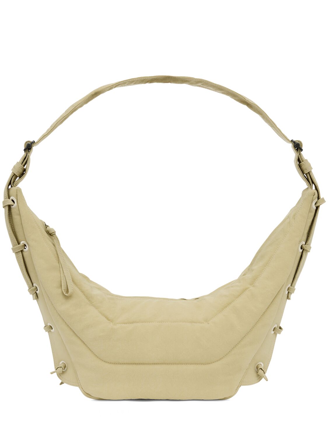 Shop Lemaire Medium Soft Game Nylon Shoulder Bag In Dusty Sage