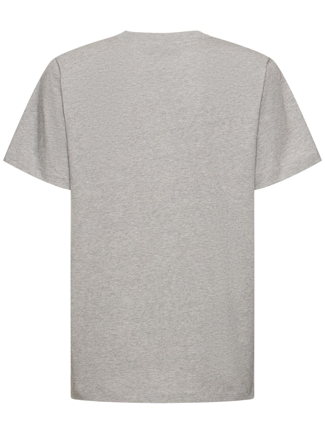 Shop Ganni Holiday Relaxed Basic Jersey T-shirt In Grey