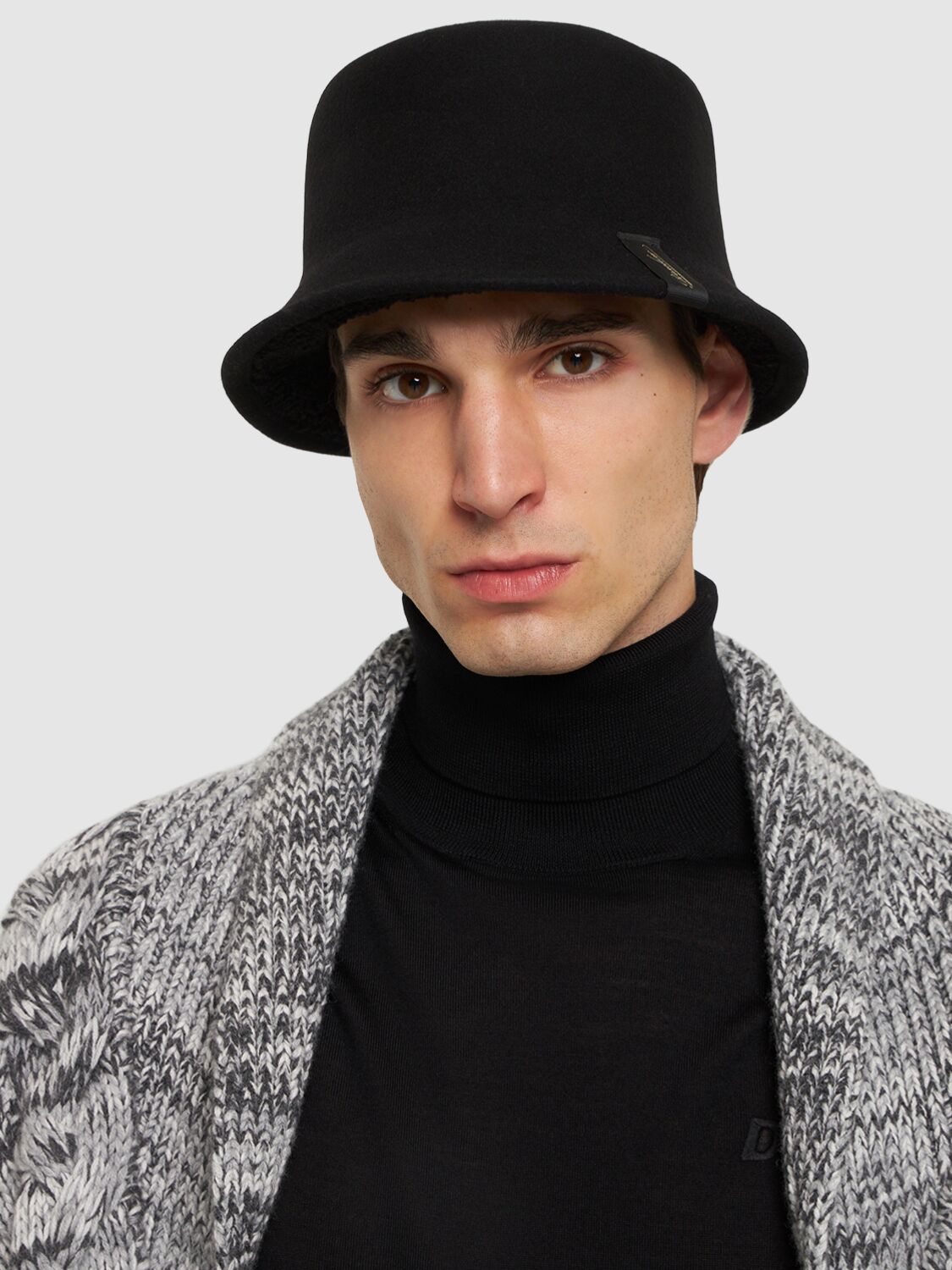 Shop Borsalino Ken Bucket Felt Hat In Nero/nero