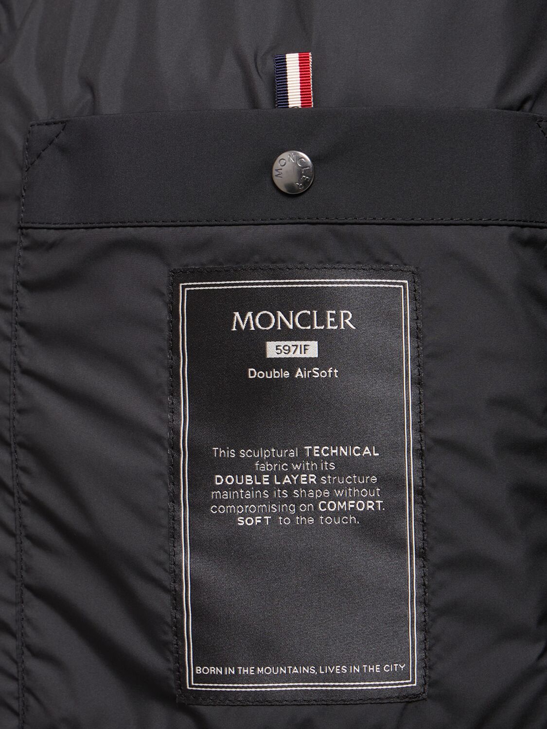 Shop Moncler Gouilles Air Soft Tech Down Jacket In Black