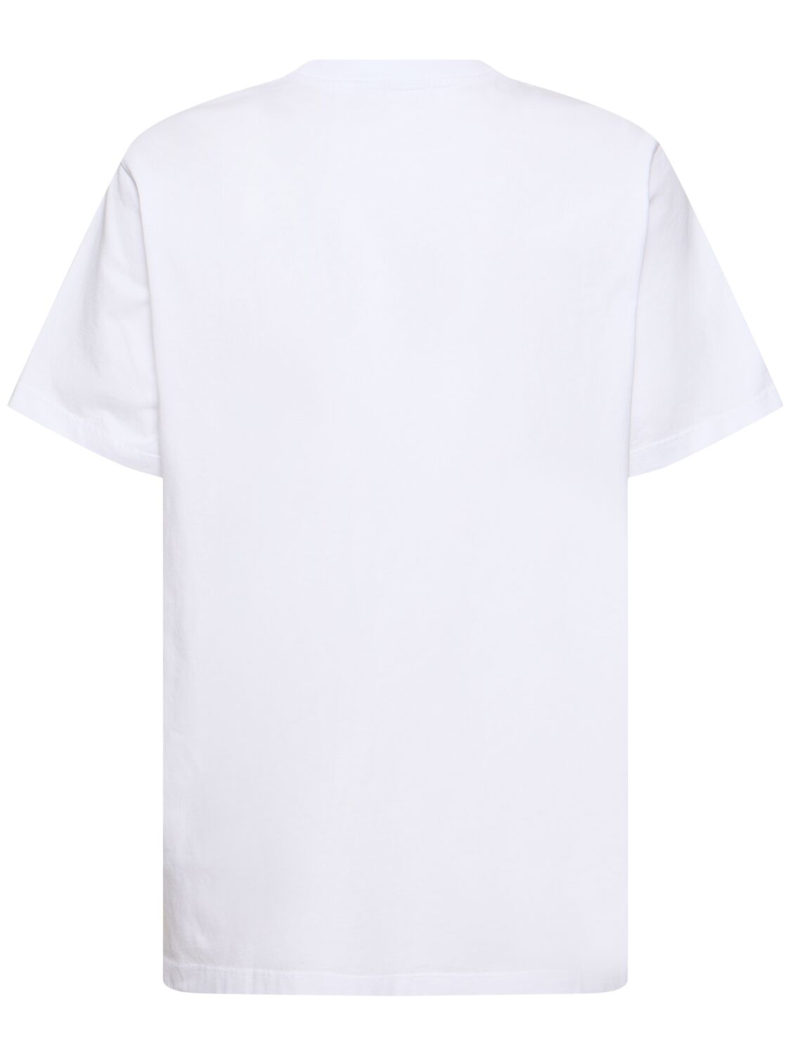 Shop Ganni Love Cats Relaxed Basic Jersey T-shirt In White