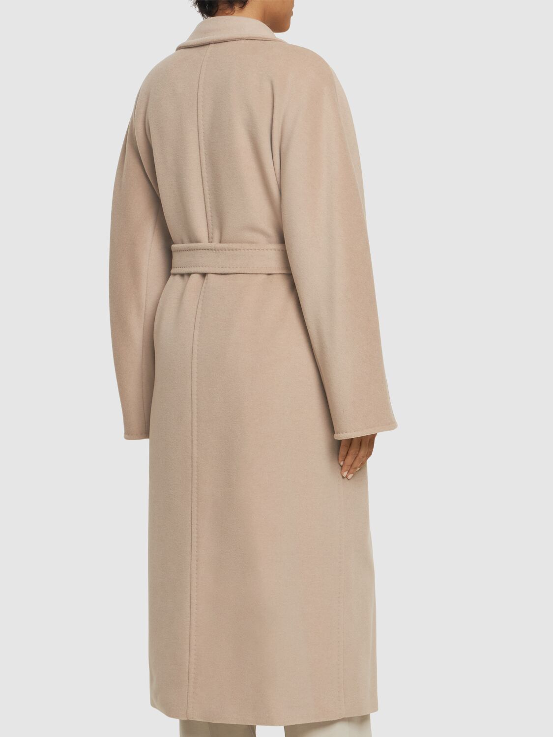 Max Mara Women's Beige Double-breasted Coat In Pink