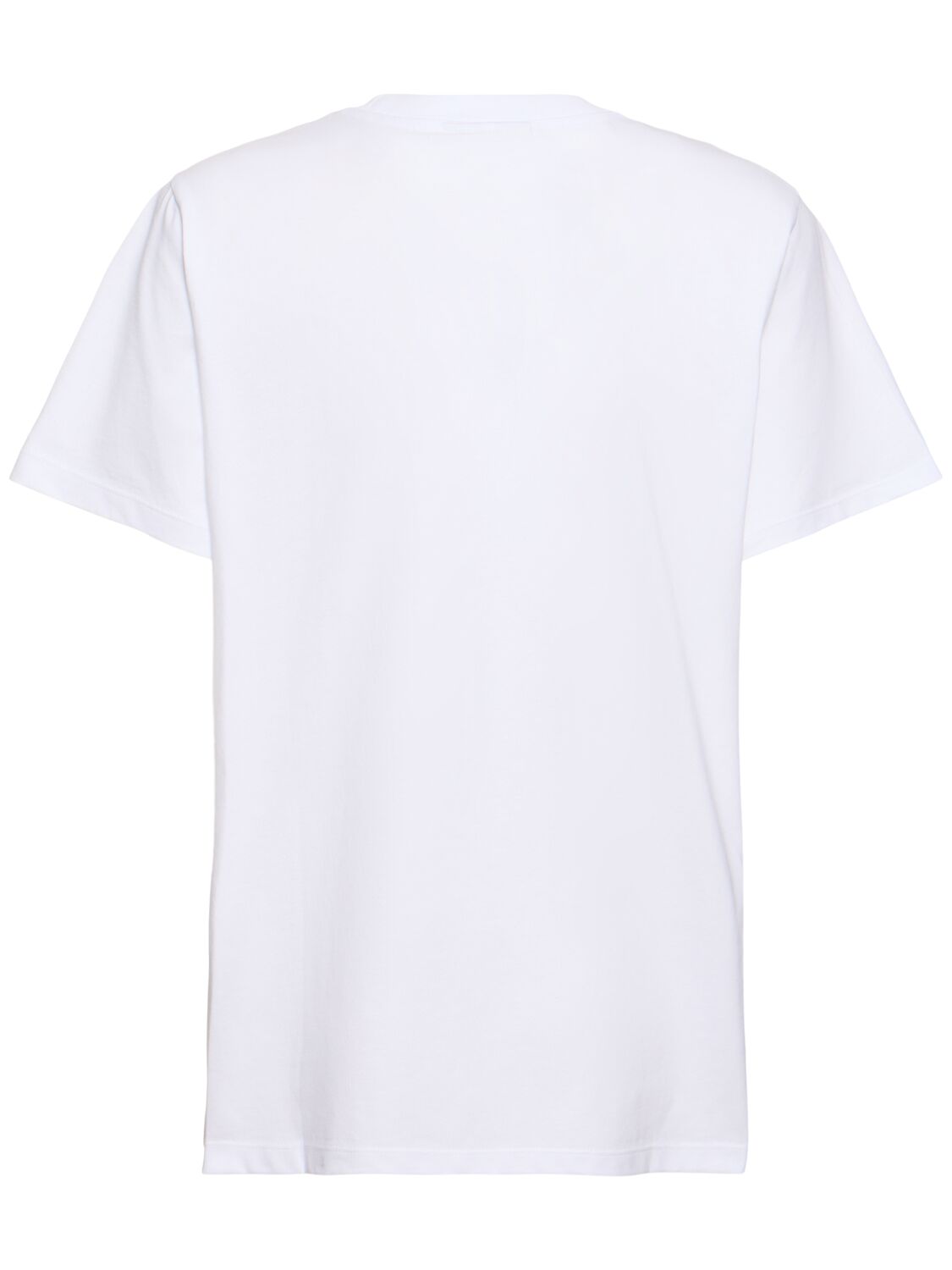 Shop Ganni Cocktail Relaxed Basic Jersey T-shirt In White