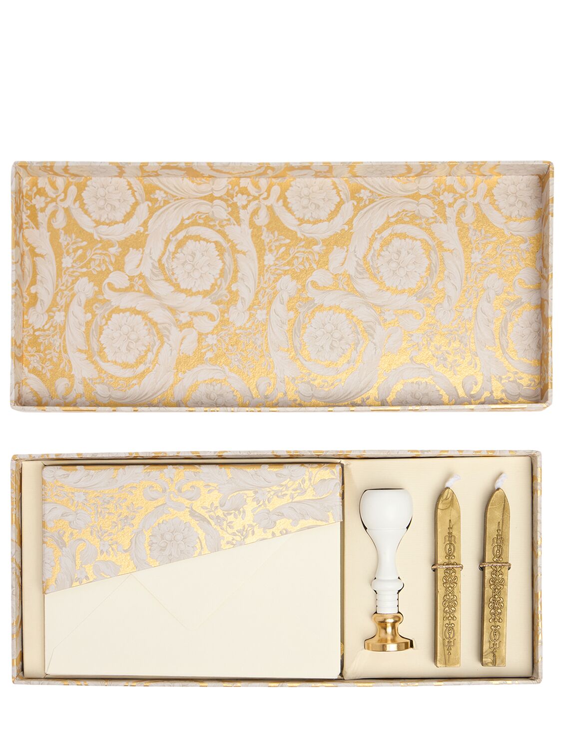 Versace Barocco Seal & Stationary Set In Gold