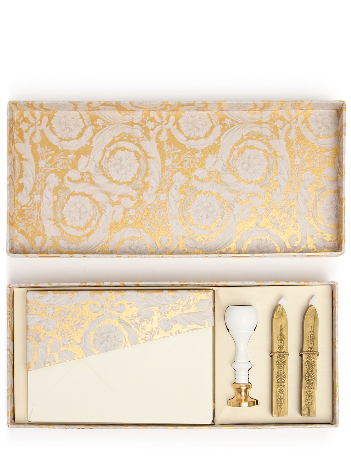 Versace Barocco Seal & Stationary Set In Gold