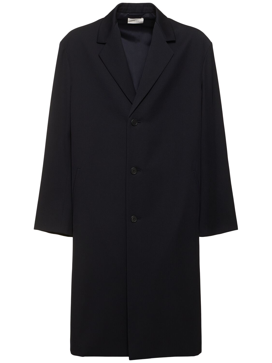 The Row Argo Single Breast Wool Coat In 海军蓝