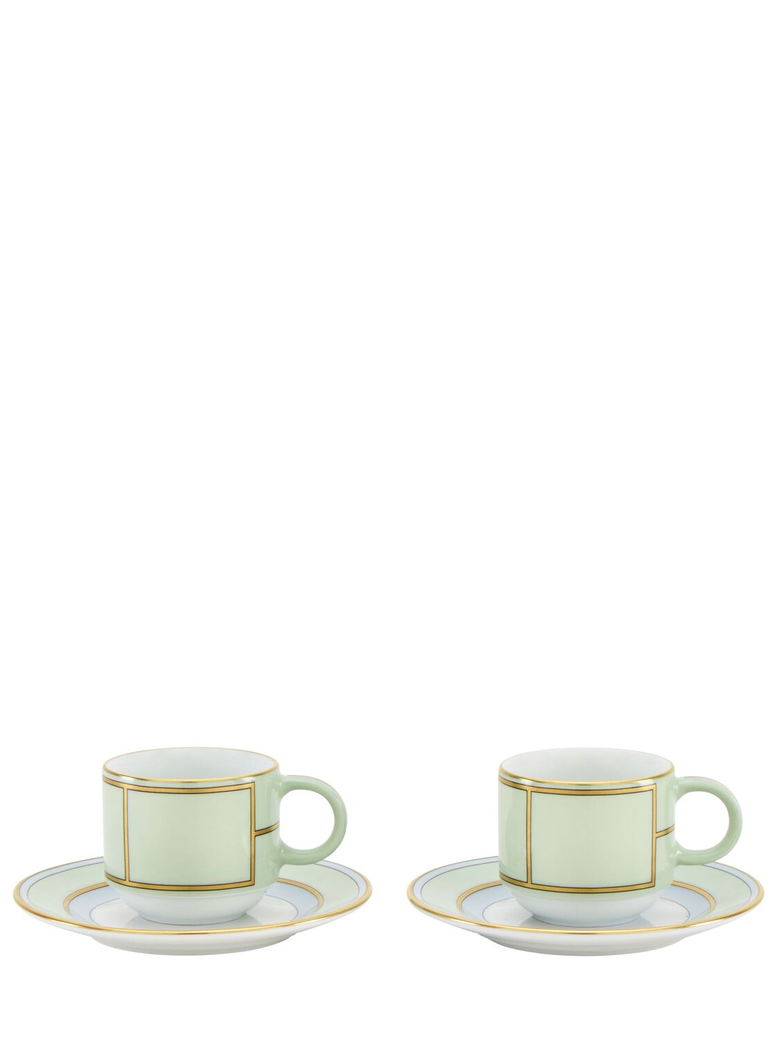 Ginori 1735 Diva Colonna 2-piece Coffee Set In Green