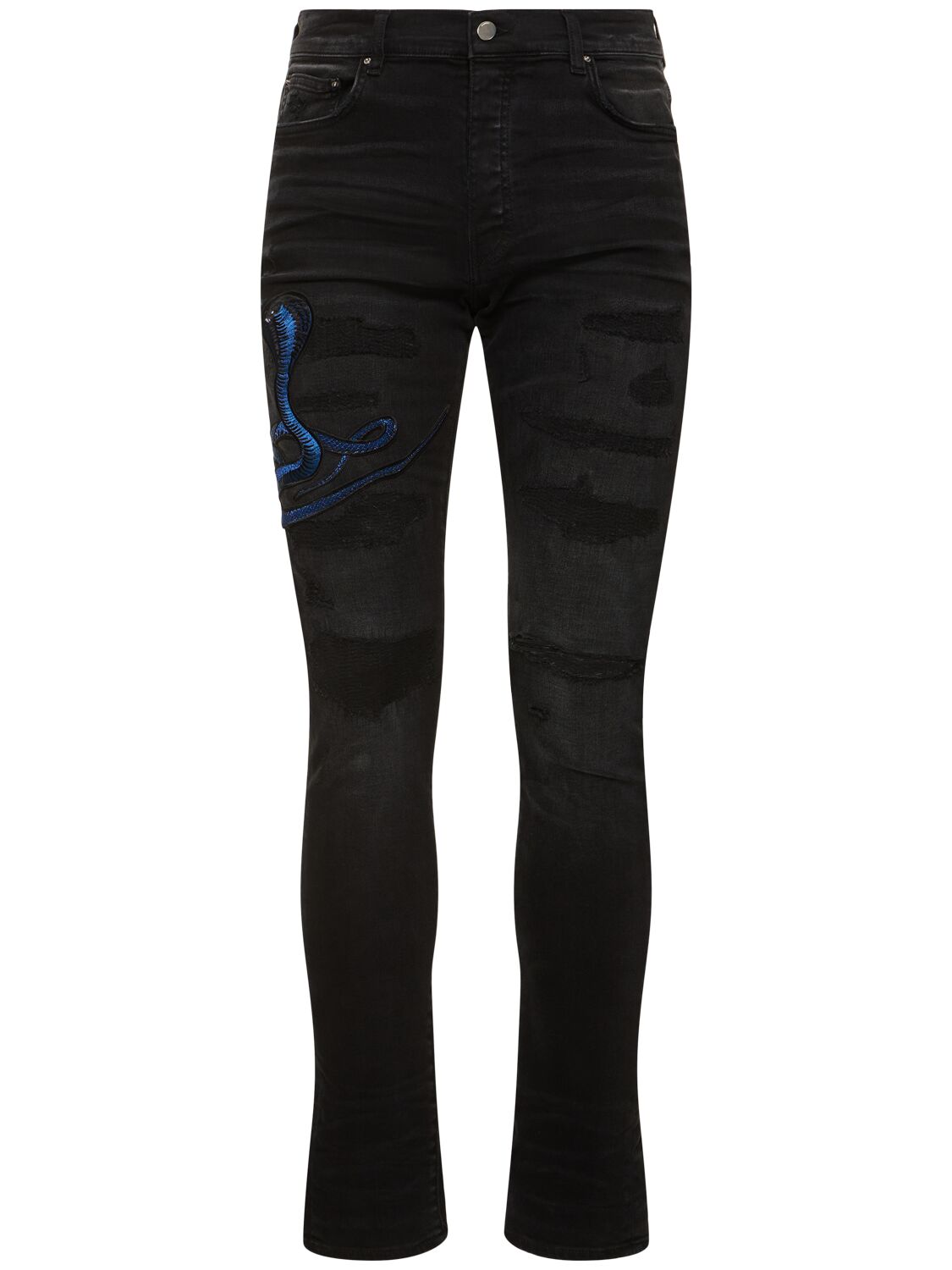 Amiri Black Snake Patch Jeans Jeans Black Amiri Snake Denim Amiri