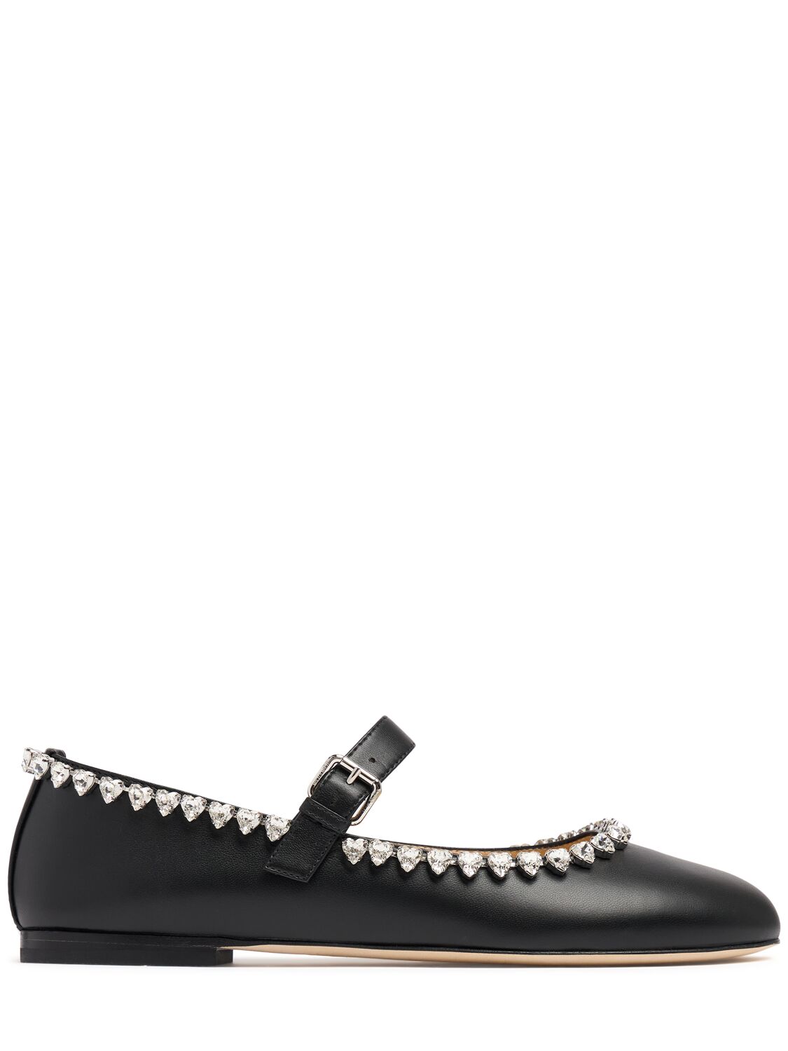 Mach & Mach 10mm Audrey Leather Mary Janes In Black