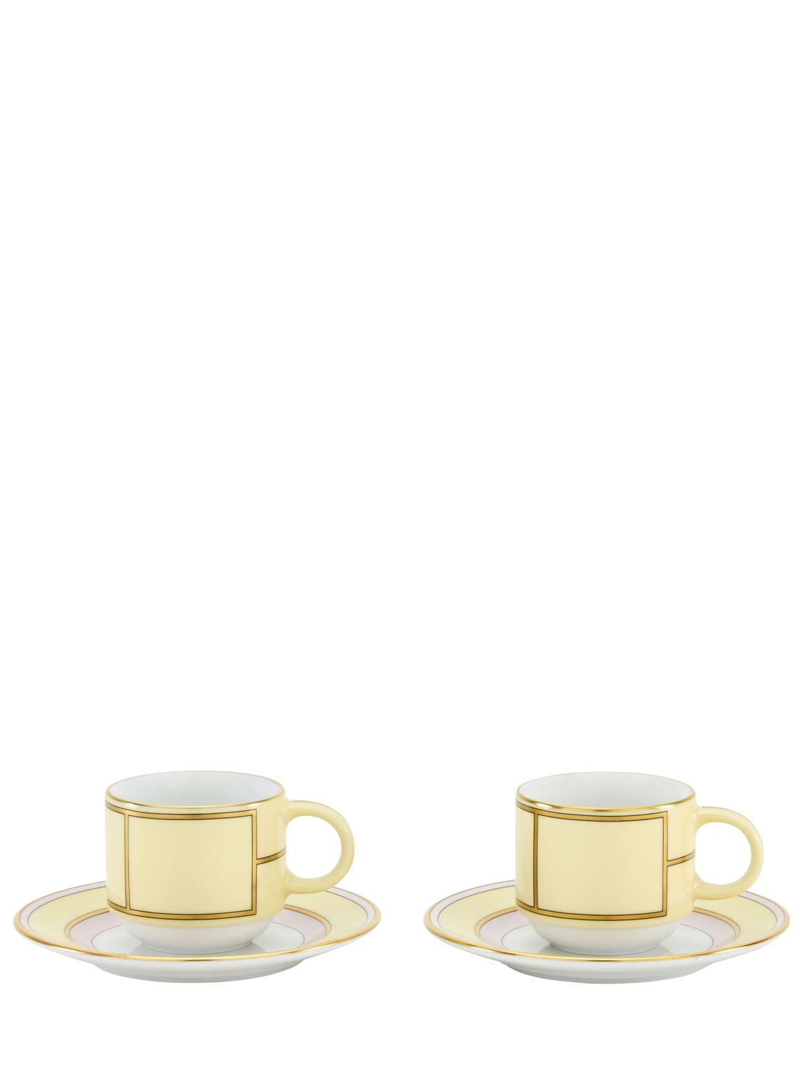 Ginori 1735 Diva Colonna 2-piece Coffee Set In Yellow