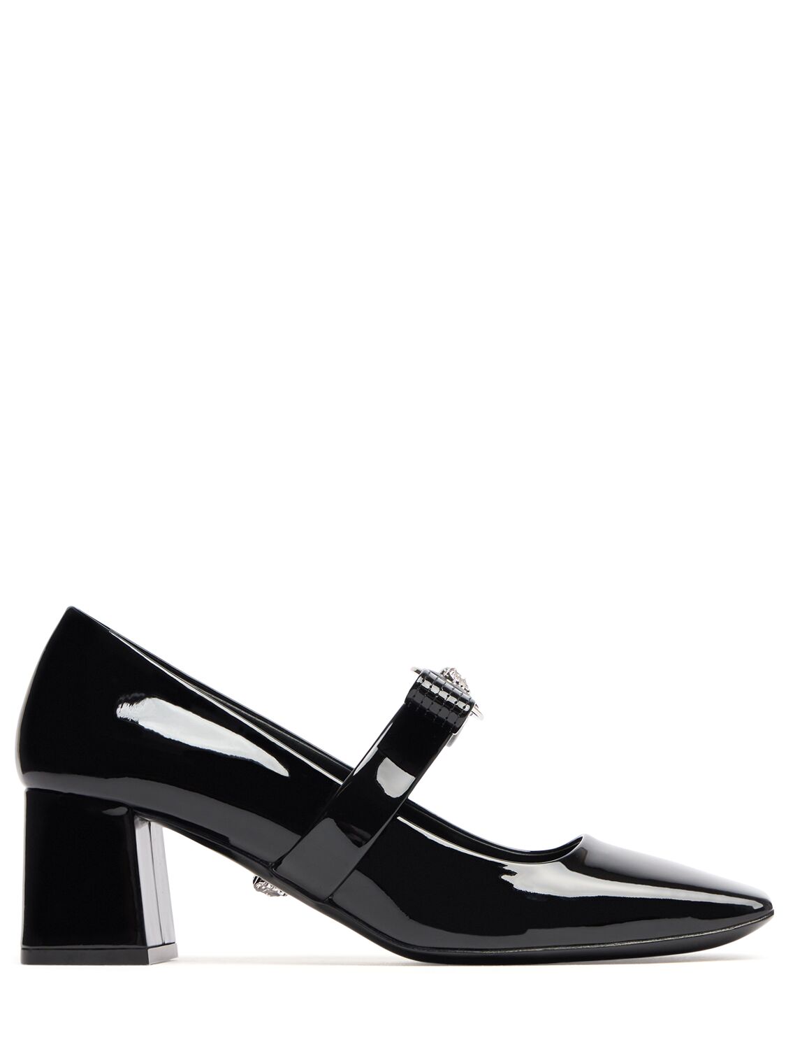 Versace 55mm Patent Leather Pumps In Black
