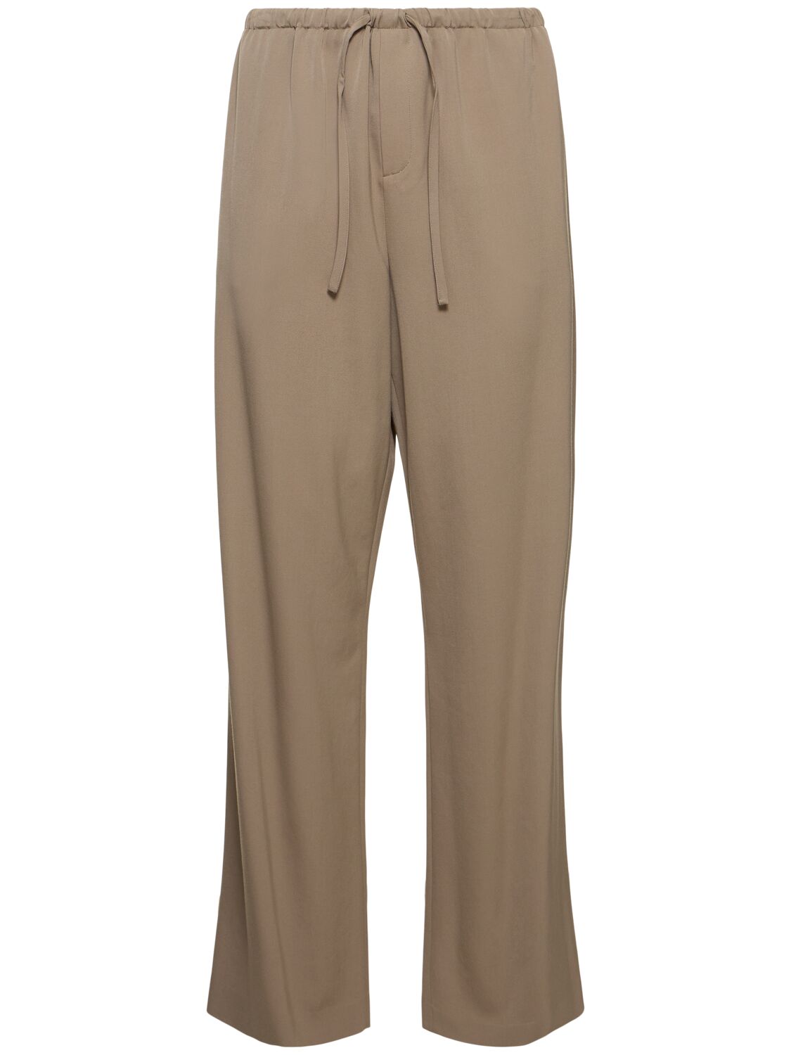 The Row Donatello Wool Pants In Grey Taupe