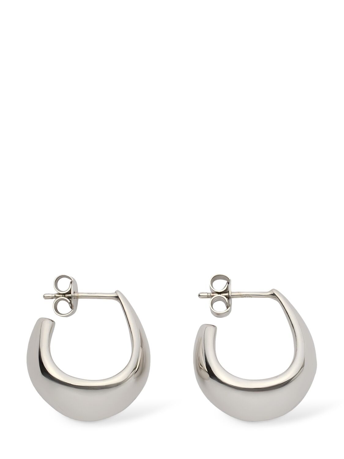Lemaire Mini Curved Hoop Earrings In Metallic