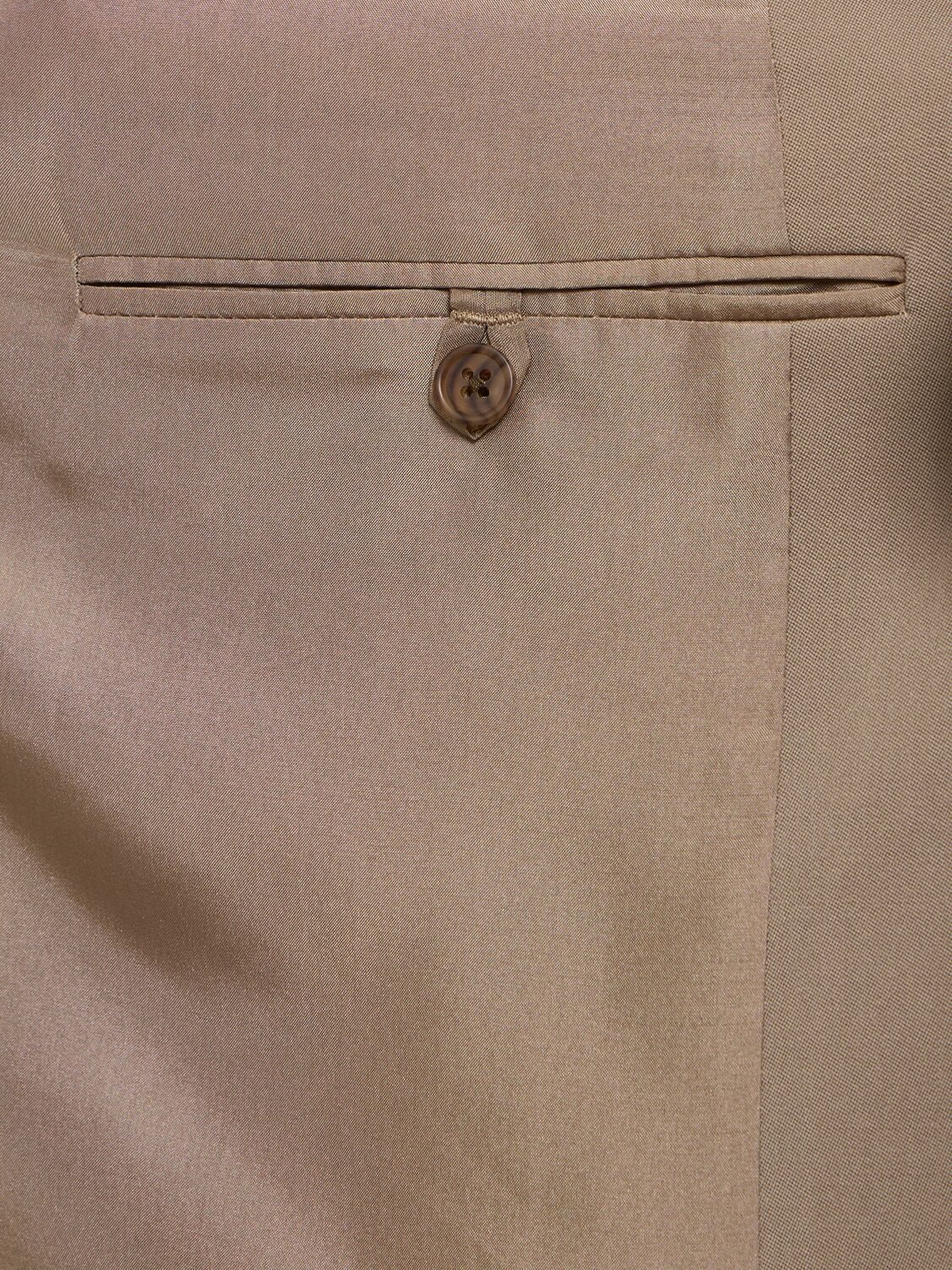 The Row Eligio Single Breast Wool Jacket In Grey Taupe