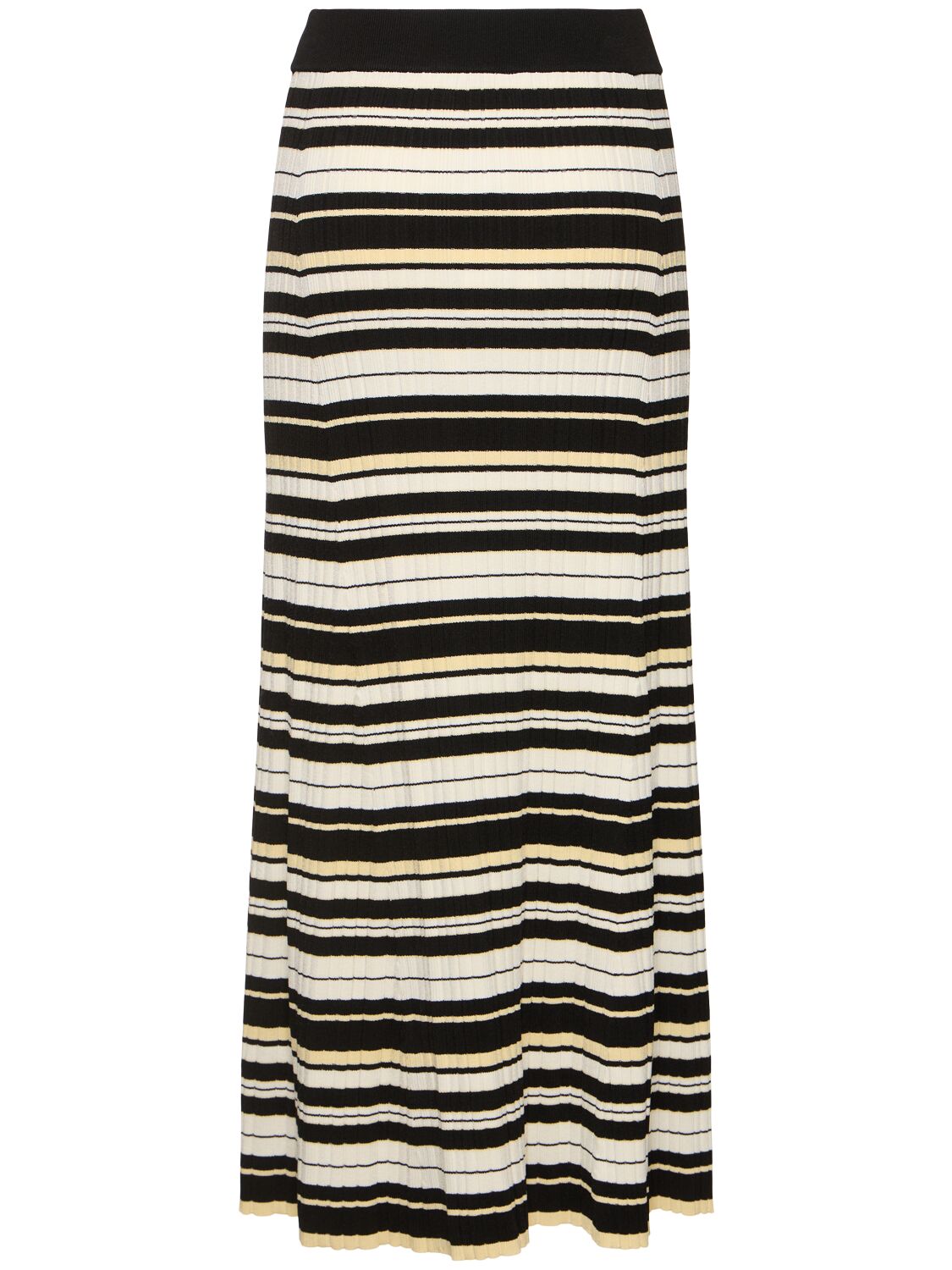 Ganni Womens Future Recycled Viscose-blend Maxi Skirt In Black/multi