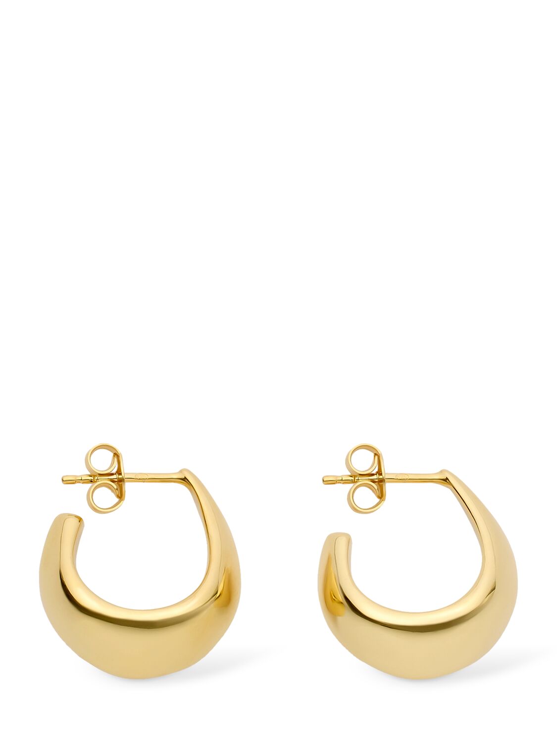 Lemaire Mini Curved Hoop Earrings In Gold