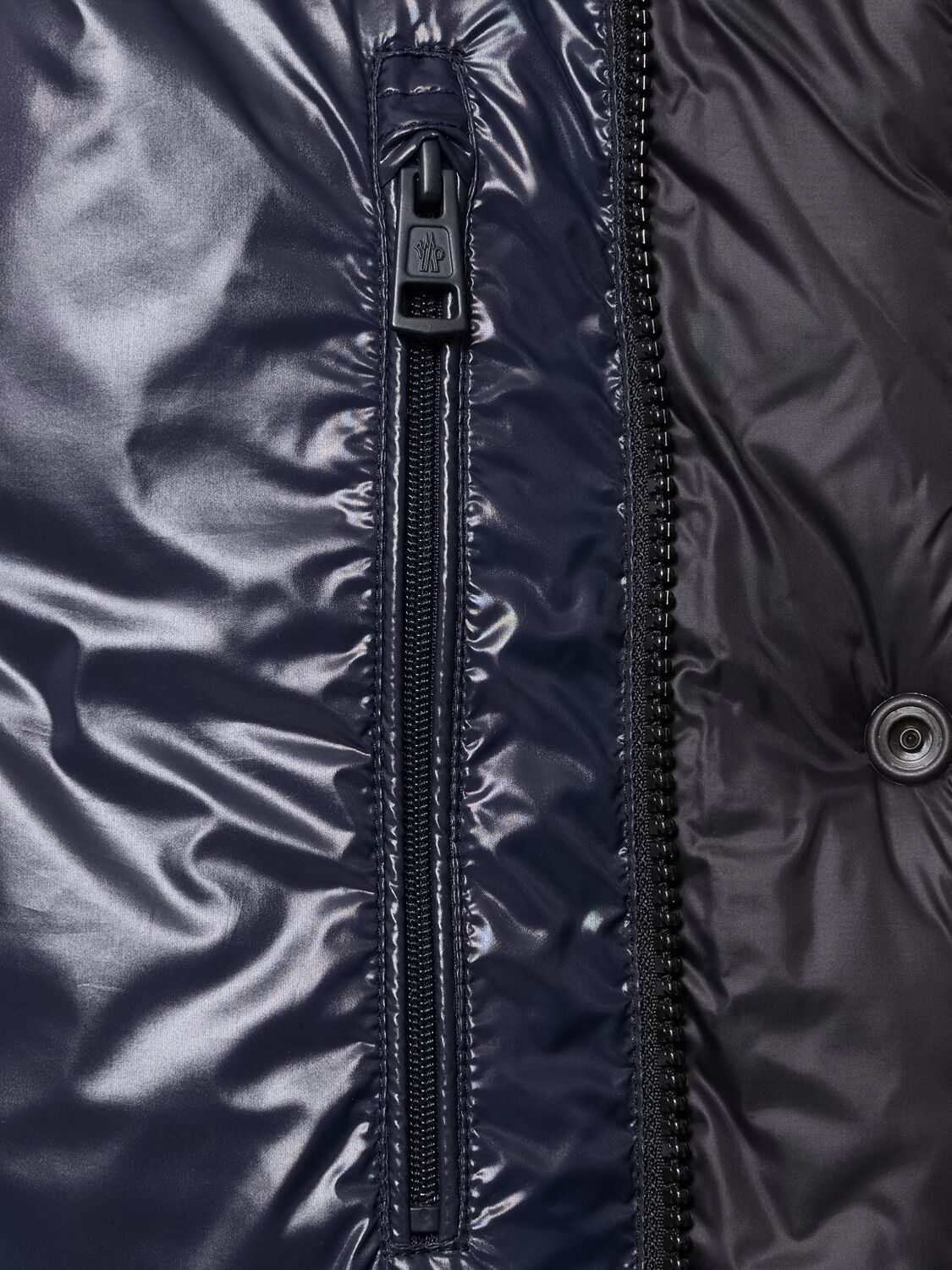 Shop Moncler Cyclone Nylon Down Jacket In Dark Blue