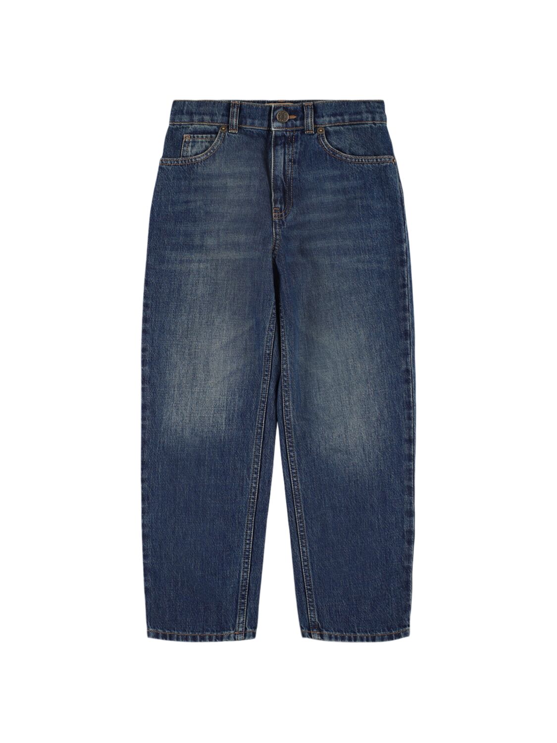 Gucci Washed Cotton Denim Jeans In Blue