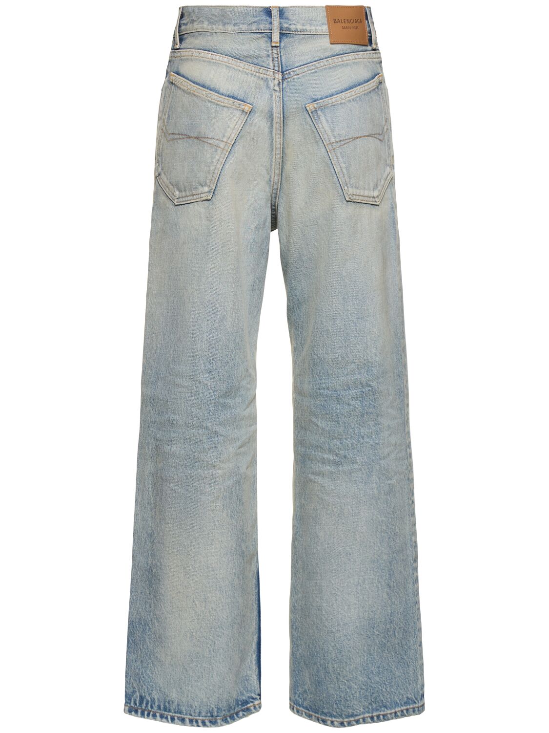 Shop Balenciaga Ankle Cut Denim Jeans In 80s Clear