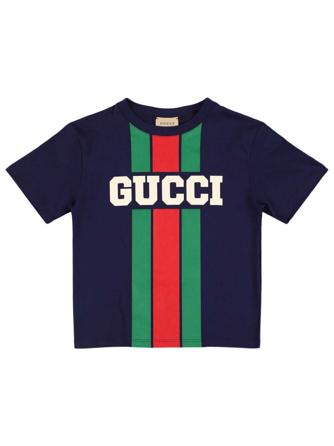 Gucci Logo棉质t恤 In Blue