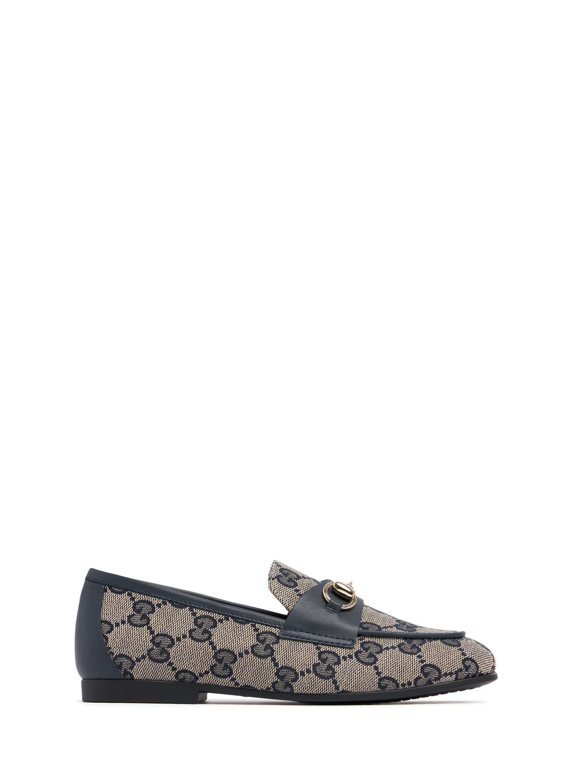 Shop Gucci Original Gg Canvas Loafers In 米黄色/蓝色