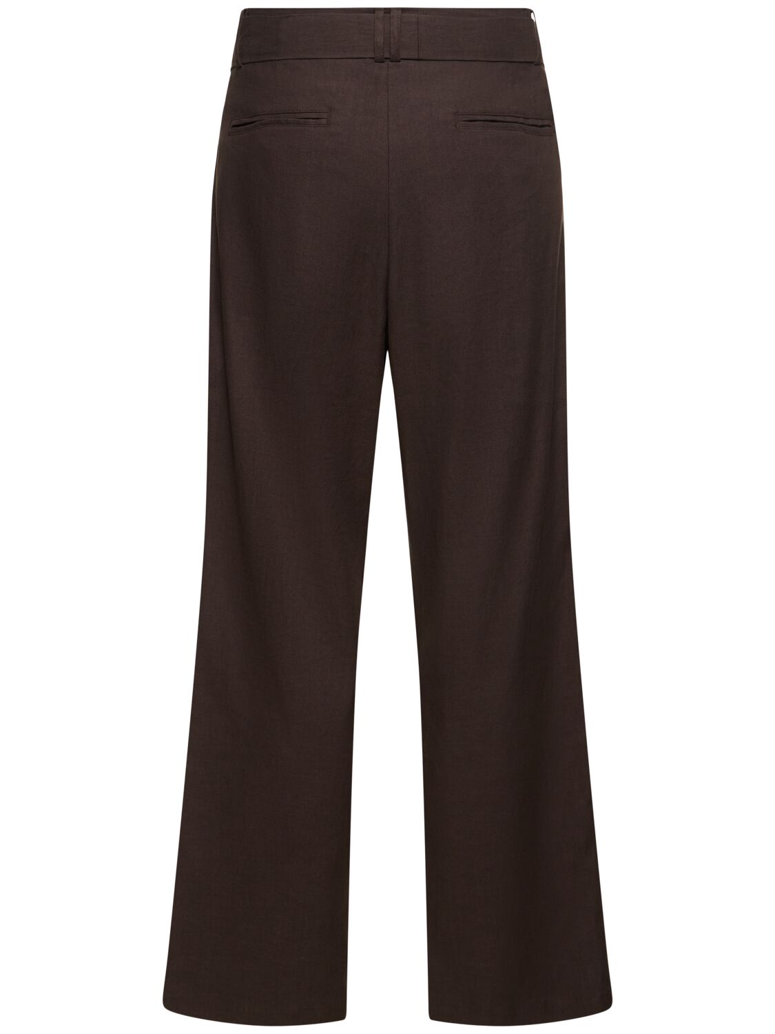 Shop Commas Tailored Straight Pants In Chocolate