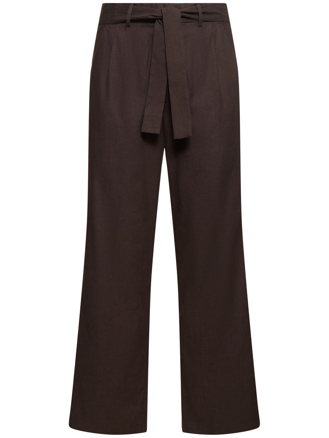 Commas Tailored Straight Pants In Brown