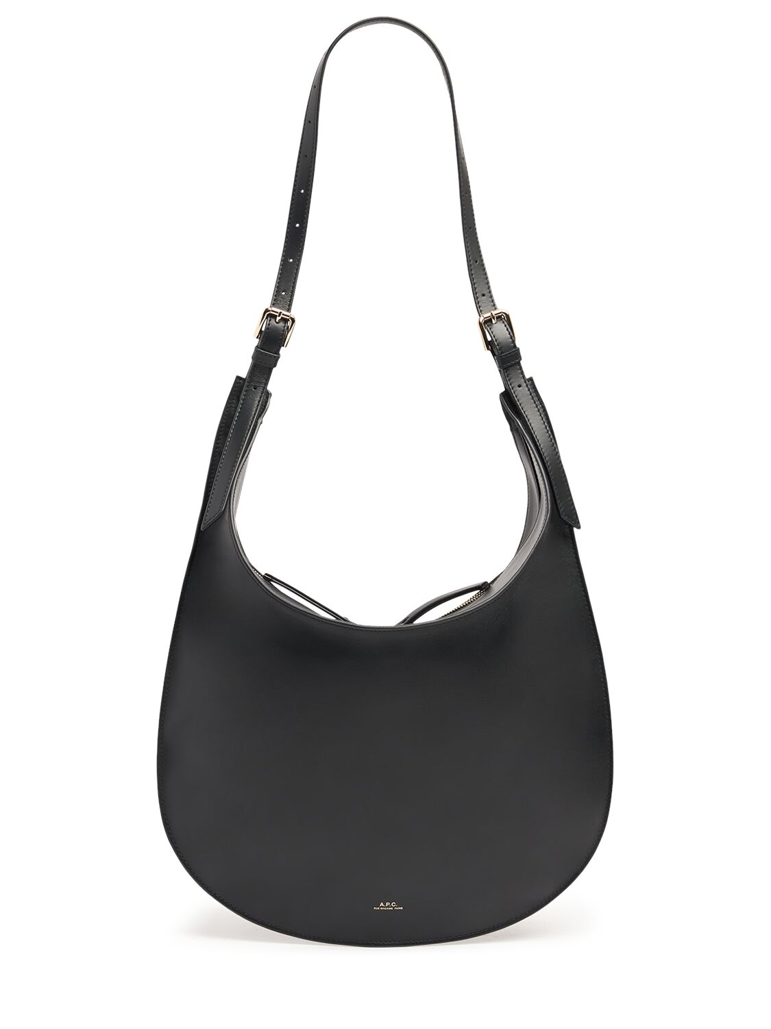 Apc Sac Iris Leather Shoulder Bag In Black