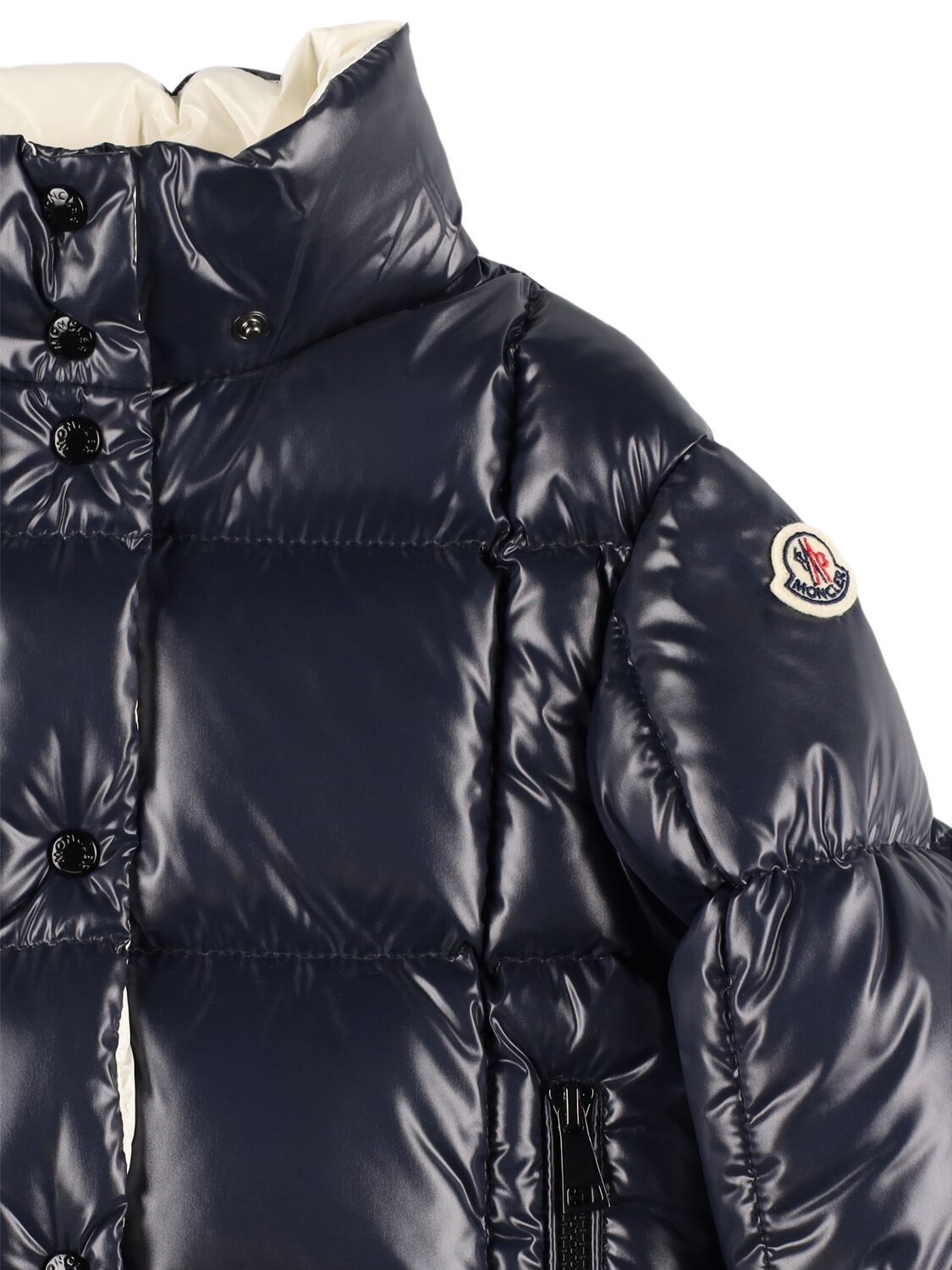 Shop Moncler Parana Nylon Down Jacket In Midnight Blue