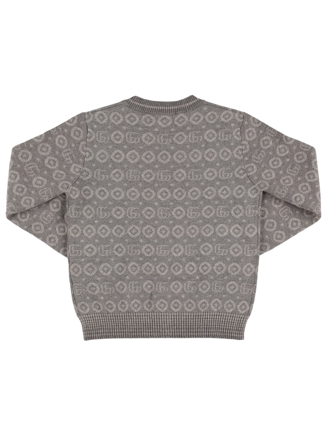 Shop Gucci Cotton Jacquard Cardigan In Grey