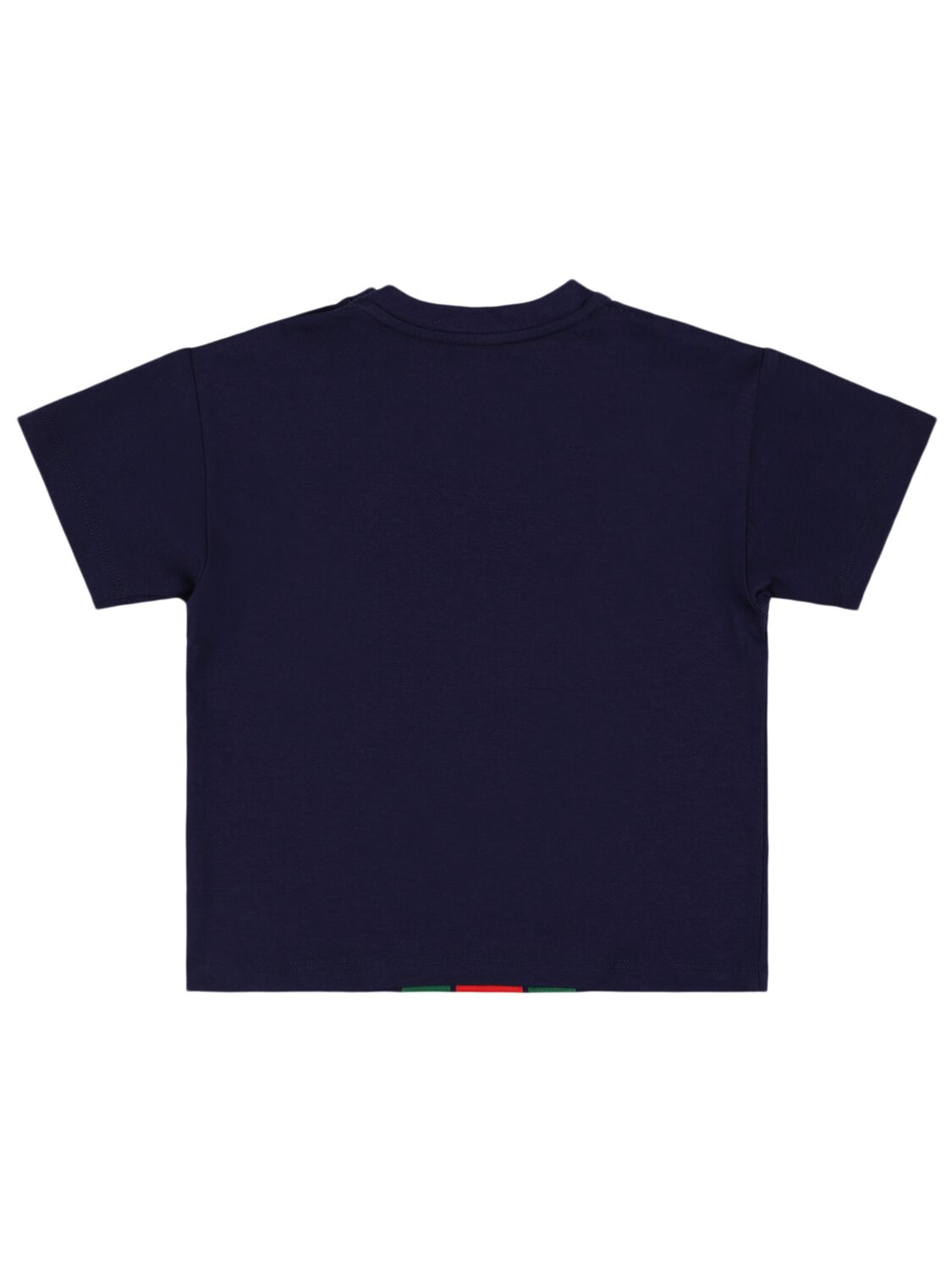 Shop Gucci Logo Cotton T-shirt In Dark Night Sky