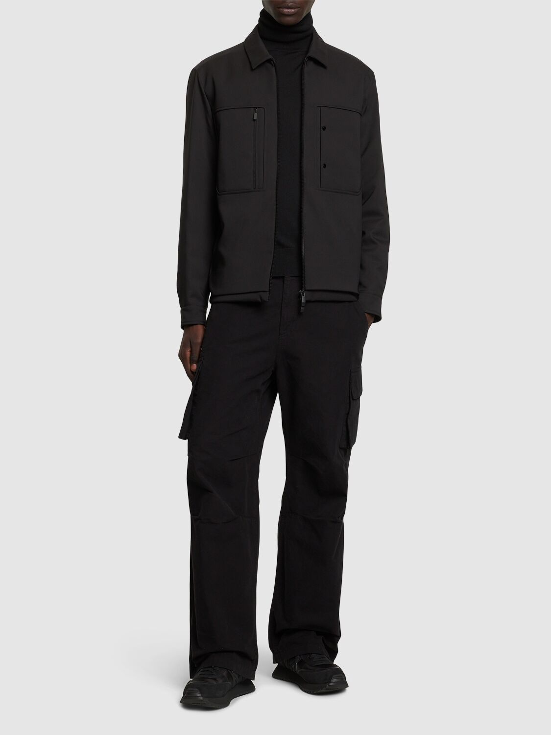 Shop Moncler Balaitous Tech Down Jacket In Black