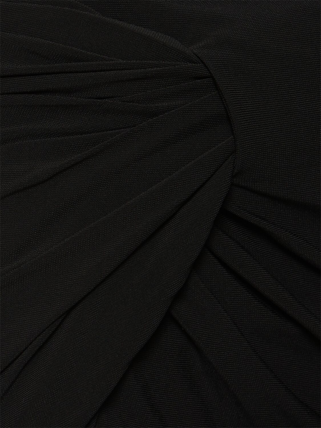 Shop Jacquemus La Mini Jupe Drapeado Jersey Skirt In 黑色