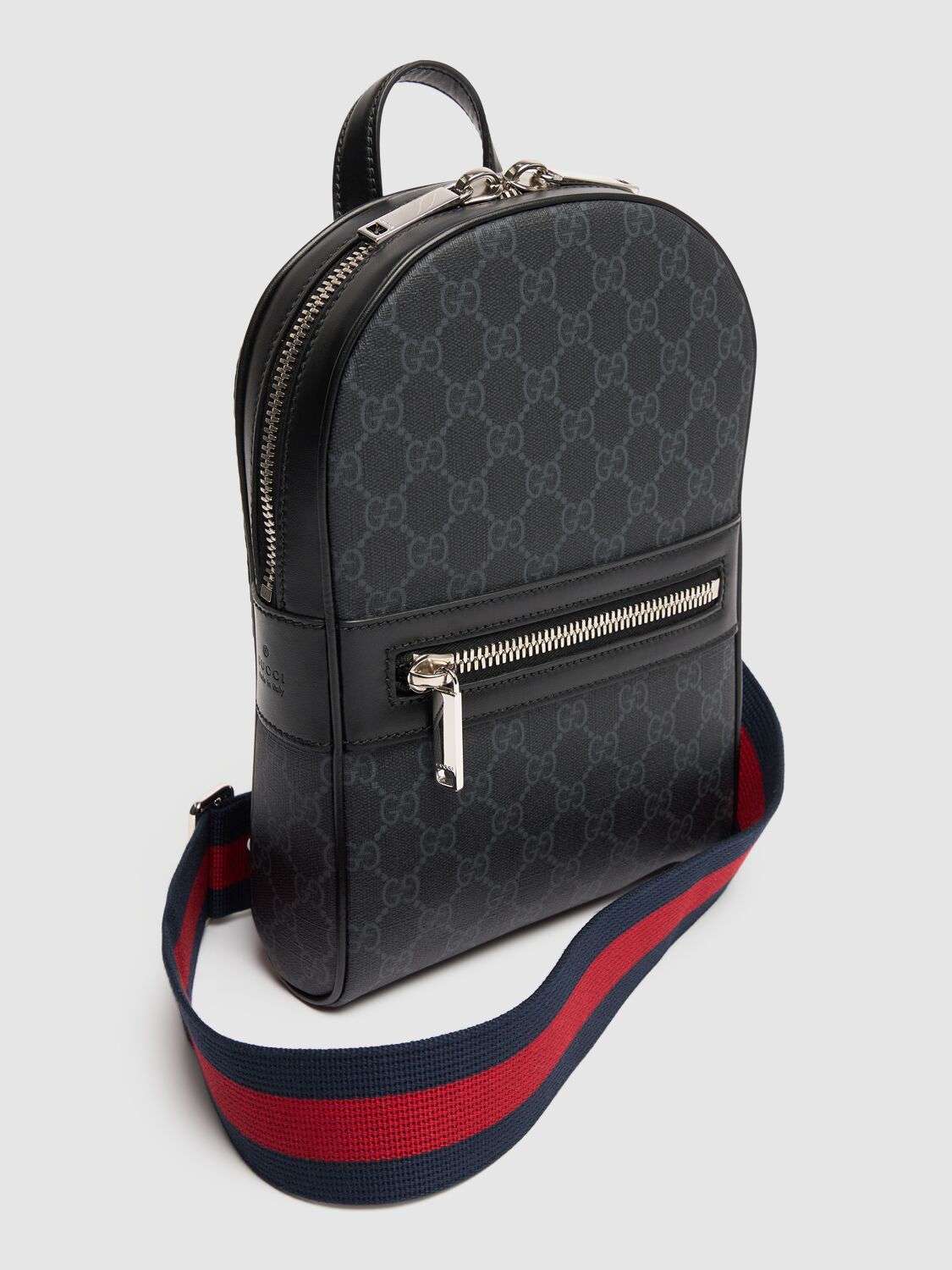 Shop Gucci Gg Supreme Canvas Crossbody Bag In Black