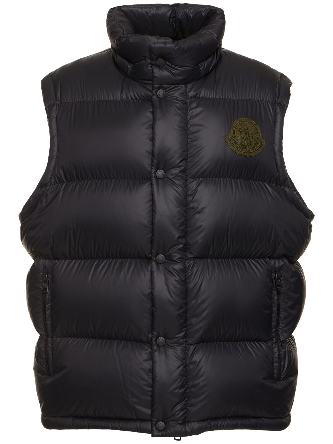 Shop Moncler Cyclone Nylon Down Jacket In Dark Blue