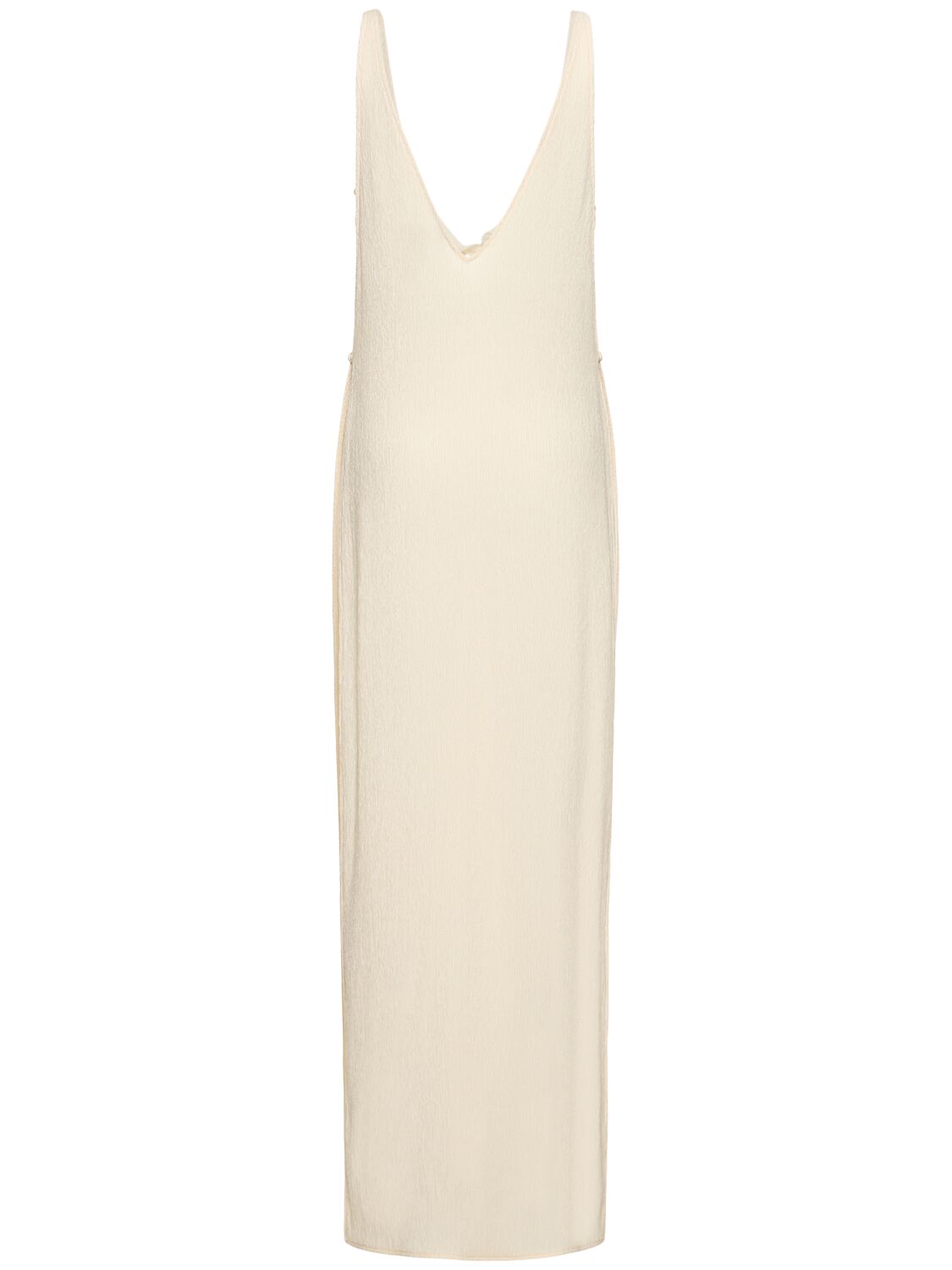 Shop Magda Butrym Jersey Midi Dress W/ Roses In Cream