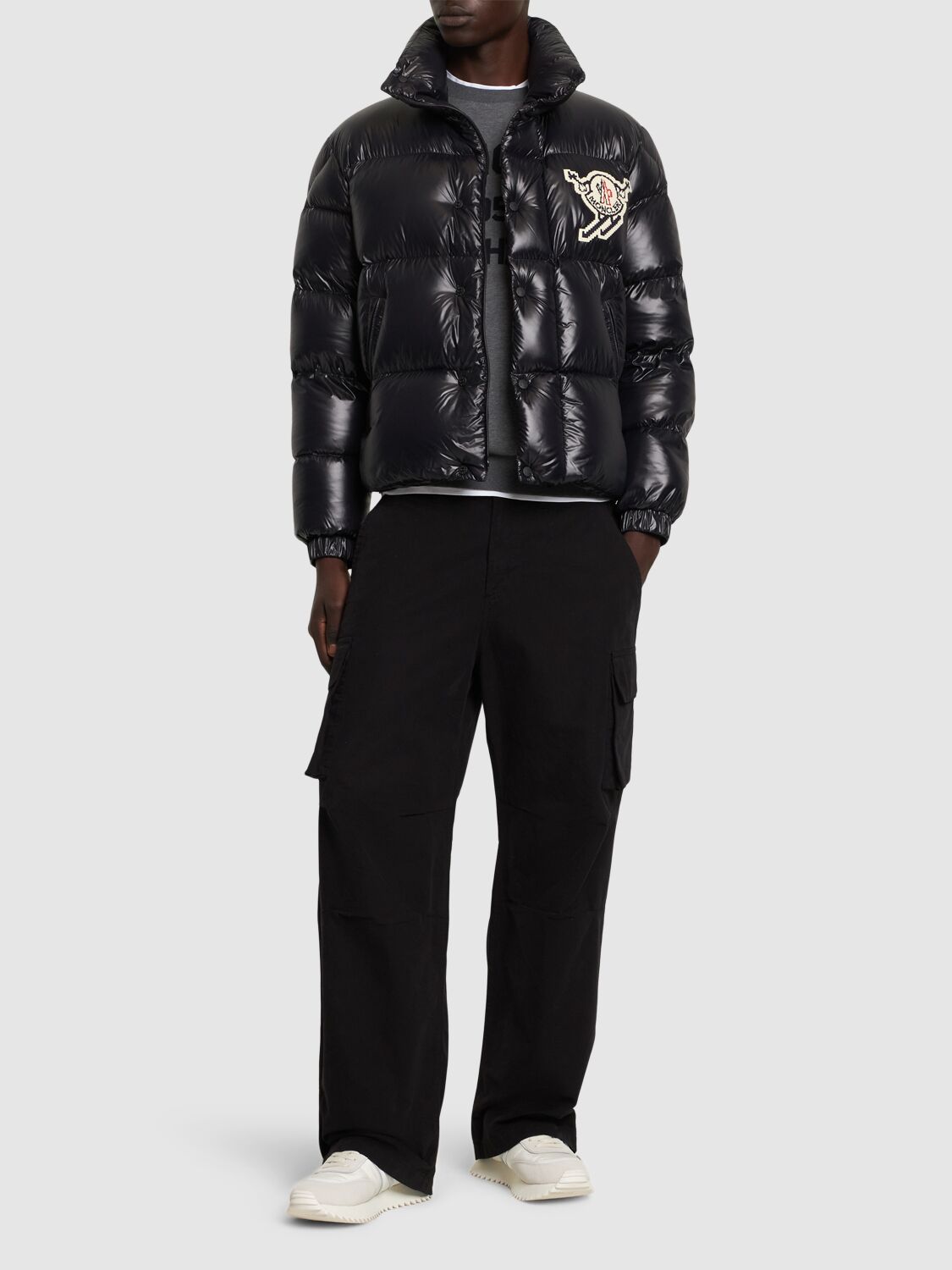 Shop Moncler Leste Light Weight Nylon Down Jacket In Black