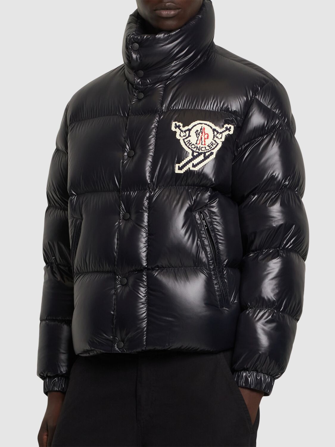 Shop Moncler Leste Light Weight Nylon Down Jacket In Black