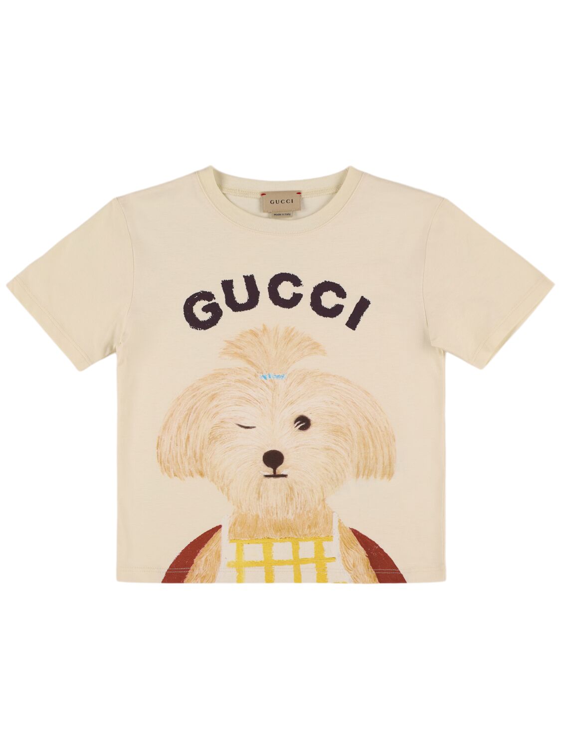 Gucci Logo Cotton T-shirt In Neutral