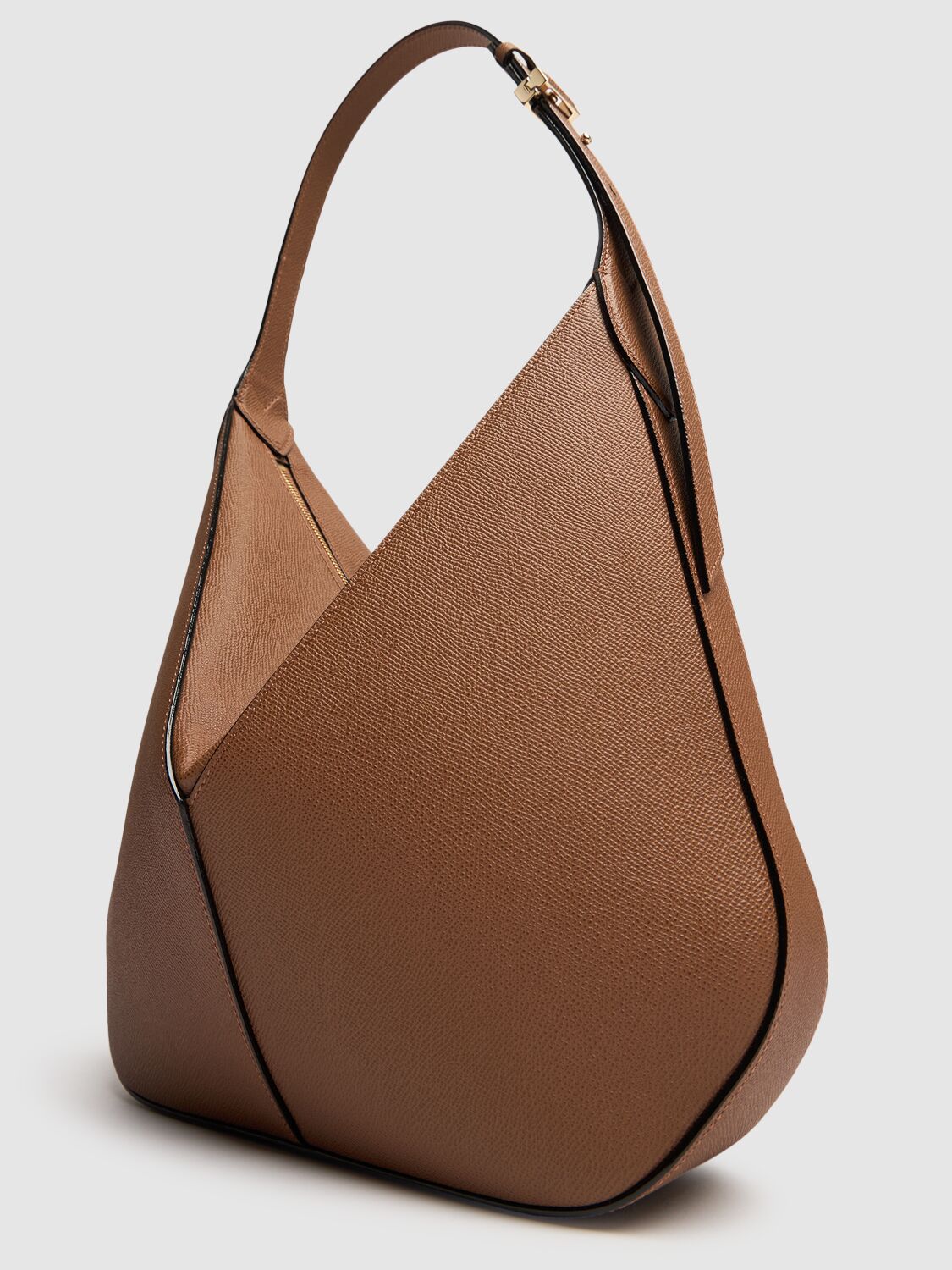 VALEXTRA SMALL VIVI LEATHER HOBO BAG 