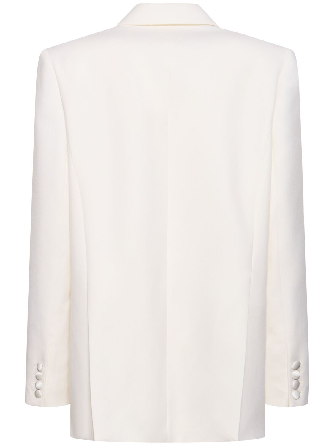 Shop Magda Butrym Wool Single Breast Blazer In Ivory