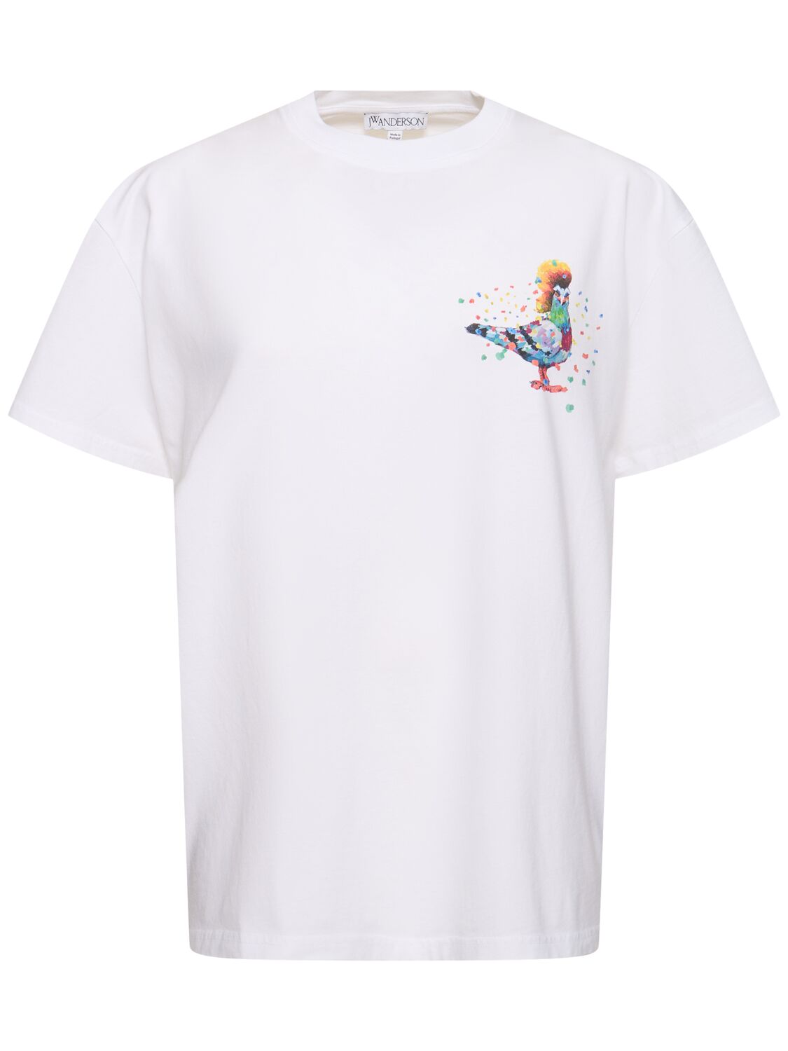 Jw Anderson Jw Pride Printed Jersey T-shirt In White