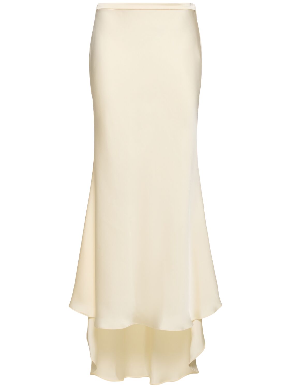 Philosophy Di Lorenzo Serafini Flared Satin Long Skirt In White