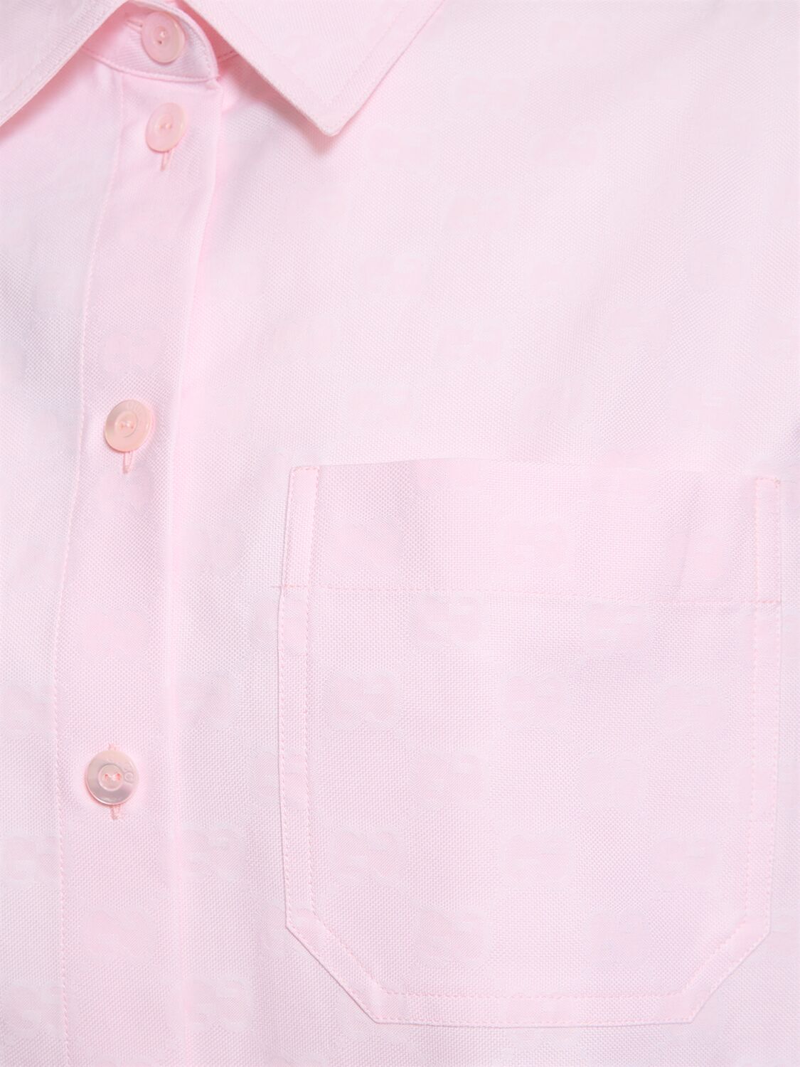 Shop Gucci Gg Supreme Cotton Shirt In Pink Rose