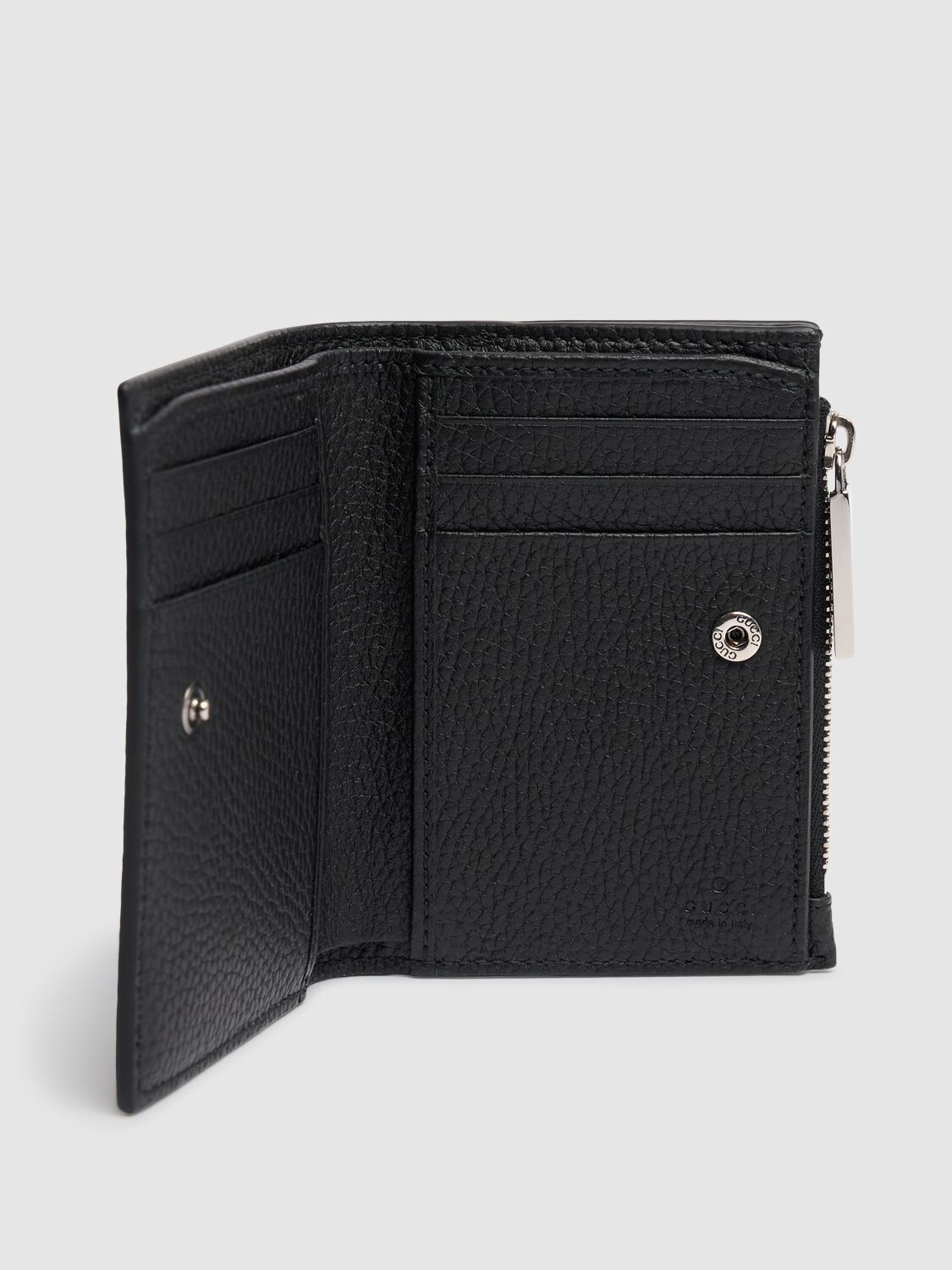 Shop Gucci Script Leather Wallet In Black